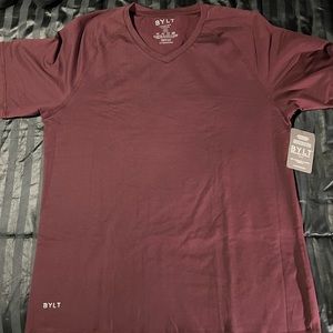 Bylt Basics Drop Cut Premium V-neck XL Maroon NWT